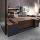 thumbnail image 4 of Executive Supplies Office Desk Floor Monitor Organizers Reception Computer Desks Free Shipping Luxury Mesa Escritorio Furniture My Lux Decor Round, 4 of 16