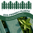 thumbnail image 6 of Bibana Garden Edging 12 Pack No Dig Border – Rust & Corrosion Resistant Recycled Plastic Flexible Fence for Lawn, Yard & Flower Beds, Dark Green, 6 of 12