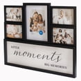 thumbnail image 2 of Mainstays 5- Opening 21.5x17.1 "Little Moments Big Memories" Collage Frame, Holds 1 - 5x7 and 4 - 4x6, Black, 2 of 7