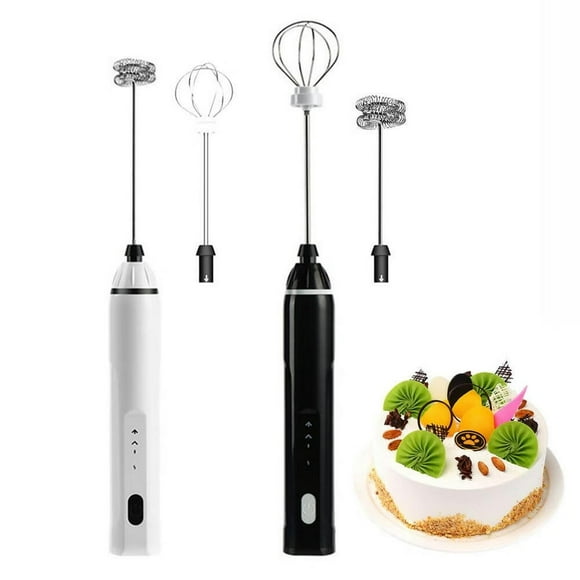 MesaSe Handheld Electric Eggbeater USB Rechargeable Hand Mixers Coffee Blender with 2 Mixing Heads Kitchen Tools