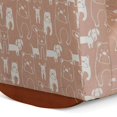 thumbnail image 4 of Benjara Tye 24 Inch Kids Rocking Chair, Soft Pink, White Dog Print, Brown Legs, 4 of 5
