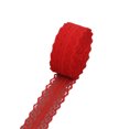 thumbnail image 1 of Kearding Cinta de regalo artesanal con borde de encaje: moderna y duradera con un hermoso patrón Cinta fácil de atar Tela de costura y artesanía E2-3 rojo brillante, 1 of 6