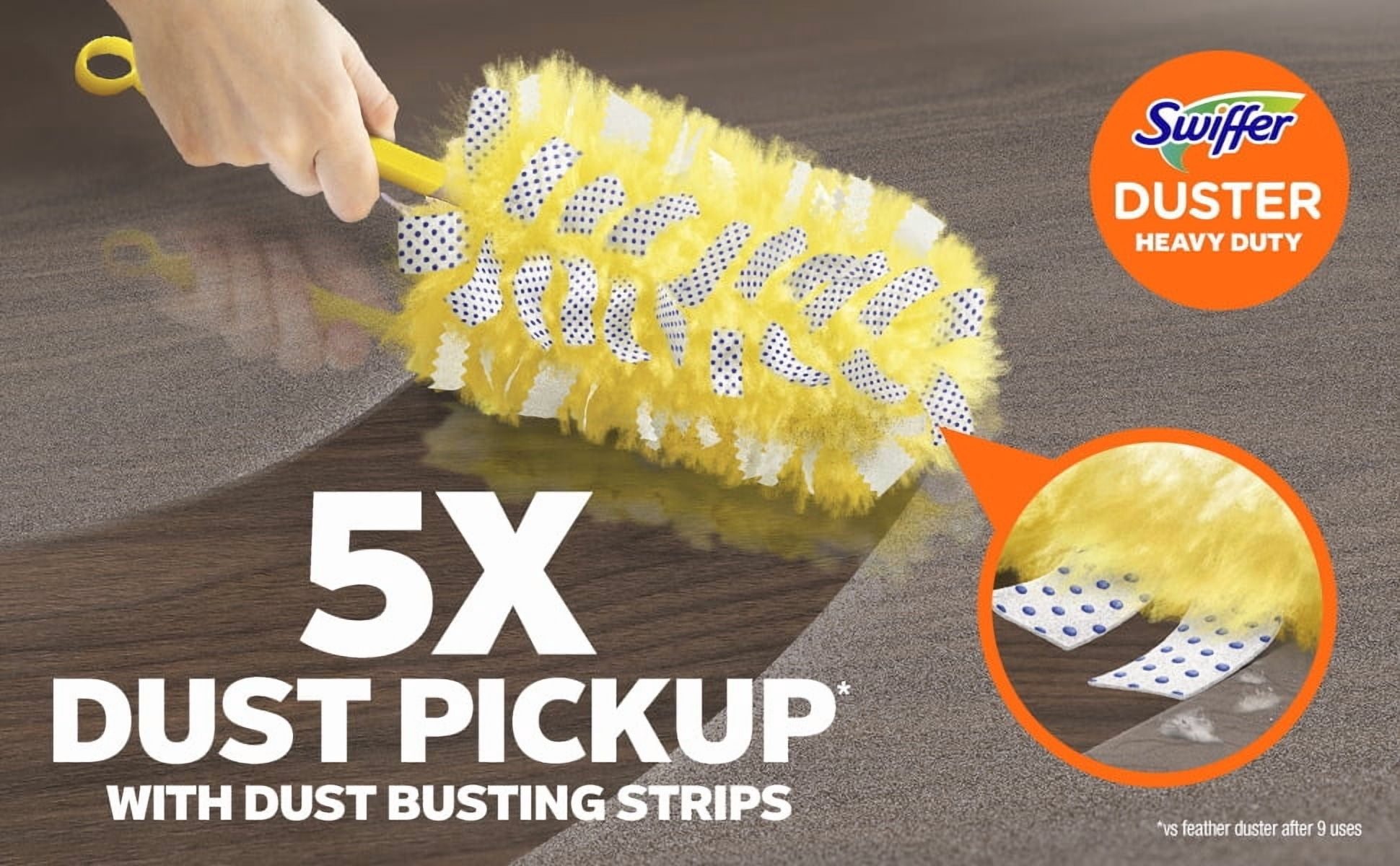 Swiffer Duster with Extension Pole Bundle, Cleaning Kit includes 3ft Extendable Handle & 9 Duster Refills