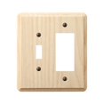 thumbnail image 1 of 401TR Contemporary Unfinished 1 Toggle 1 Rocker-GFCI Wall Plate  Ash, 1 of 1