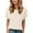 Beige, variant on A Fashionable and Casual Round Neck Solid Color Short Sleeved T Shirt for Ladies Ladies Long Sleeve T Shirts Tees Tops for Women Womens Athletic Tee Hike Long Sleeve Shirt Womens Running Shirts