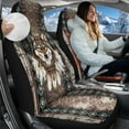 thumbnail image 2 of Uorisanigo 2-Pack Car Seat Covers, Soft Tribal Wolf Aztec Auto Driver Seat Covers, Comfy Automotive Seats Protectors Front Set For Cars, Car Accessories for Men, 2 of 7