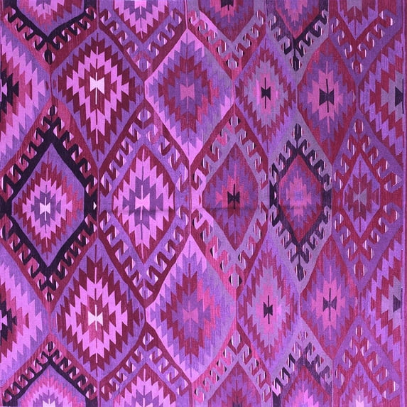 Ahgly Company Indoor Square Southwestern Purple Country Area Rugs, 3' Square