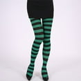 thumbnail image 2 of BODOAO Halloween Witch Tights for Women Striped Stockings Witch Striped Leggings Footed Pantyhose for Women Girls Halloween Costume Party Holiday Christmas Stockings Striped Pants Green M One Size, 2 of 2