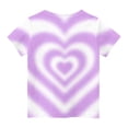 thumbnail image 3 of Abcomgle Girls Tshirts Summer Short Sleeve Tshirt Tie Dye Love Heart Print Tshirts Toddler Dressy Crewneck Cotton Tops, 3 of 4