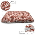 thumbnail image 3 of Mushroom Pet Bed, Amanita Pattern Leaves Berries Poisonous Plants Cartoon Style, Chew Resistant Pad for Dogs and Cats Cushion with Removable Cover, 24" x 39", Burnt Sienna White, by Ambesonne, 3 of 4