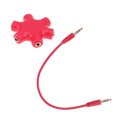thumbnail image 3 of Shisuyan Hexangular Headphone Jack Splitter 5 Way 6 Port Female Audio Connector Adapter for Phone Music Player PC (Red), 3 of 8