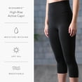 thumbnail image 3 of Fishers Finery Womens Ecofabric Active Yoga High Waist Workout Capri; Cotton & Modal Blend (Black, S), 3 of 6
