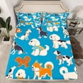 thumbnail image 2 of Homewish Kids Children Cartoon Dogs Twin Sheet Sets 3pcs,Kawaii Animal Twin Fitted Sheet Microfiber,Cute Pets Breathable Flat Sheet,Lightweight Room Decor, 2 of 7