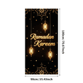 thumbnail image 3 of LUUFILx Ramadan Kareem Banner Moon Lanterns Hanging Starry Night Backdrop Islamic Celebration Party Prop Eid Decoration Religious Event Supplies Background, 3 of 9