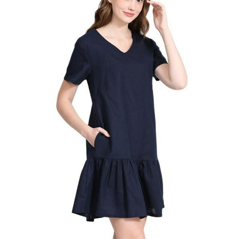 chinese dress ladies Latched Mama Coastline Cotton Zip Nursing Dress main image 0