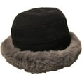 thumbnail image 5 of CoCopeaunts Winter Bucket Hat for Women Plush Thickened Fisherman Hat Casual Plush Wide Brim Soft Comfort Warm Mongolian Hat, 5 of 8