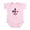 Petal Pink, variant on CafePress - Fleur De Lis Stars & Stripes Infant Bodysuit - Baby Light Bodysuit, Size Newborn - 24 Months