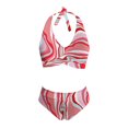 thumbnail image 5 of Zpanxa Bikini Sets for Women, High Waisted Bathing Suits for Women, Retro Printed Swimsuit Set Swimsuit Beach Skirt Set Split Swimsuit Set Pink A XL, 5 of 5