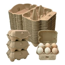 Brown Paper Pulp ½ Dozen Egg Cartons, Reusable, 44 Pack, 50 egg handling instructions