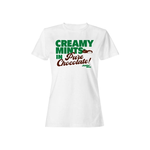 Officially Licensed Junior Mints Creamy Mints in Pure Chocolate Women's T-shirt