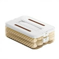 thumbnail image 4 of TIELUTT Double Layer Handle Snack and Candy Leftover Pizza Storage Container Reusable Condiment Containers with Lids for Kitchen Storage Silicone Containers for Food Storage over the Fridge Storage O, 4 of 7