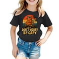 thumbnail image 3 of Tiijoy Toddler Girls Cute Capybara Graphic Tee Short Sleeve Round Neck T-Shirt, Sizes 3-13, 3 of 3