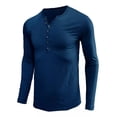 thumbnail image 2 of Playeras Hombre Camisa Henley De Manga Larga Playera Casual, 2 of 7