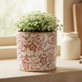 thumbnail image 2 of Decorative Planter Cachepot for Indoor Plants & Artificial Flowers, Terracotta Pots Vintage Rustic Ceramic Flower Pots, French Country Styl, 2 of 7