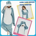 thumbnail image 4 of SWEETXIN Adult Shark Unisex Onesie Pajamas Costume Suit for Women and Men, Size L, 4 of 7