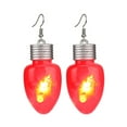 thumbnail image 6 of LED Santa Claus Reindeer Snowman Christmas Tree Shining Dangle Earrings Light Up Christmas Party Favors Holiday Jewelry, 6 of 19
