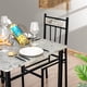 thumbnail image 5 of Costway Juego de Mesa de Comedor de 5 Piezas con Sillas Tapizadas con Encimera de Mármol Maco de Metal Ahorra Espacio Juego de Mubles Moderno, 5 of 10