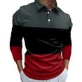 thumbnail image 1 of YDLCAFD Mens Spring and Autumn Long Sleeve Lapel T Shirt Loose Fashion, 1 of 4