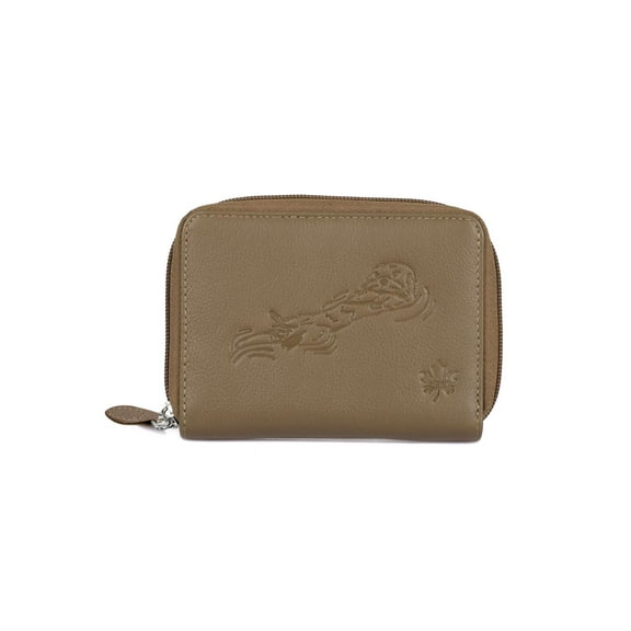 Karla Hanson CANADA WILD Women's Leather Wallet - Sea Otter - Taupe