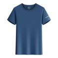 thumbnail image 5 of WIZUTIZ Men's Short Sleeve T-Shirt Summer Lightweight Breathable Quick-Dry Crew Neck Loose Outdoor Sports Top Reflective Detail for Running Hiking Daily Wear Mens Fashion, 5 of 6