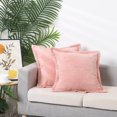 thumbnail image 6 of NOMADIC NOOK Set of 4 Corduroy Solid Striped Throw Pillow Covers for Home Decorations Pink 18" x 18", 6 of 6