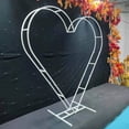 thumbnail image 3 of Heart Shaped Wedding Bracket Metal Arch Background Wrought Iron Wedding Event Party Decoration (White), 3 of 10