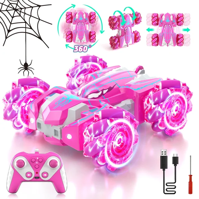 Remote Control Car, RC Cars Toys for 3-6 7-10 Year Old Girl Boys, 2.4Ghz Fast Stunt, Double Sided Race Car for Kids Outdoor Toys Birthday