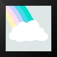 thumbnail image 2 of Barnes, Victoria 12x12 Black Modern Framed Museum Art Print Titled - Rainbow Cloud I, 2 of 5