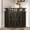 Matte Black, variant on ChVans 86.6" Dog Crate Furniture TV Stand for Large Breed Dogs, Wooden Kennel with Dual rooms, Dog Bowl, 2 Drawers & Cabinet for Medium-Large Dogs