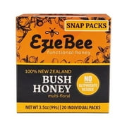 Ezie Bee | Functional Multi-Floral New Zealand Bush Honey Snap Packs | 3.5oz 20 Individual Packs