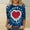 #111-Navy, variant on Ounisa Womens 3/4 Sleeve Shirts Crew Neck Valentine T Shirts Love Heart Printed Tee Tops Fashionable Pullover