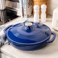 thumbnail image 3 of Lodge Cast Iron 3.6qt Enamaled Braiser Indigo, 3 of 5