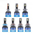 thumbnail image 1 of Faros delanteros LED láser de alta potencia para coche, tres tubos de cobre de 200 W, reparación automática de faros H7, faros H4, bombillas H11, 1 of 1