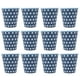 thumbnail image 1 of Juego de 12 vasos de leche de melamina antiescaldamiento con diseño de puntos azules para el hogar y el restaurante., 1 of 14