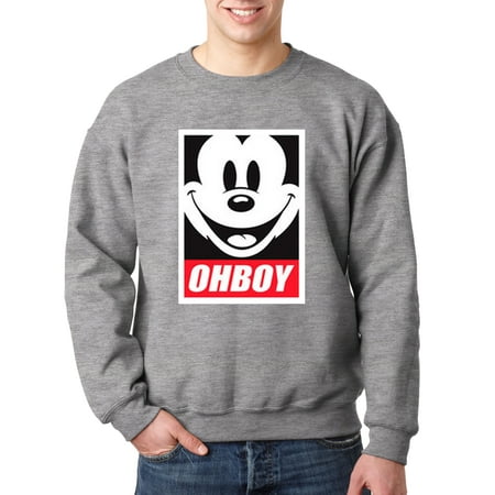 New Way 416 - Crewneck Oh Boy Mickey Mouse Face Anonymous Dope