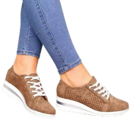 

Women Running Shoes Casual Walking Platform Sneakers Sports Lace-up Shoes for Fall Spring New