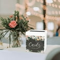 thumbnail image 2 of Koyal Wholesale Sturdy White Wedding Day Card Box Chalkboard with Florals Wedding Gift Boxes for Cards 10x10x10 Inches, 2 of 5