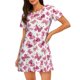 thumbnail image 1 of Easygdp Girl Butterfly Camisón de manga corta para mujer, informal, estampado, 1 of 6
