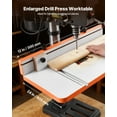 thumbnail image 2 of VEVOR Drill Press Table, 24 in x 12 in, Worktable with an Adjustable Fence and Stop Block, Highly Compatible T-Slots, MDF Tabletop, Built-In Scale, Support Multiple Clamps and Vises, for Drill Presses, 2 of 9