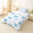 thumbnail image 2 of Erosebridal Kawaii Blue Stripes Bow Twin Comforter Sets 3-Piece for Teens,Kids Girls Cartoon Polka Dots Bedding Set,Luxury Bedroom Decor, 2 of 6